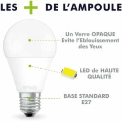 ARUM LIGHTING Lot De 5 Ampoules LED E27 11W Eq 75W 1055 Lumens | Température De Couleur: Blanc Neutre 4000K -Pas Cher Ampoule LED Boutique 20209926 3