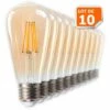 LAMPESECOENERGIE Lot De 10 Ampoules LED Style Vintage Teardrop ST64 Doré 7 Watts Blanc Très Chaud Culot E27 -Pas Cher Ampoule LED Boutique 20256665 1