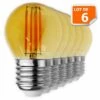 LAMPESECOENERGIE Lot De 6 Ampoules Led Filament Forme G45 4 Watt (éq 42 Watts) Culot E27