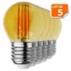 LAMPESECOENERGIE Lot De 5 Ampoules Led Filament Forme G45 4 Watt (éq 42 Watts) Culot E27