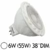 MIIDEX LIGHTING Spot LED COB 6W (55W) GU5.3 12V DC Dim Angle 38° Blanc Jour 6000°K