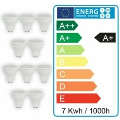 ECLAIRAGE DESIGN Lot De 10 Ampoules LED GU10 7W Eq. 60W 2700K Blanc Chaud -Pas Cher Ampoule LED Boutique 2258009 5