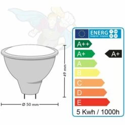 ARUM LIGHTING Ampoule LED GU5.3 MR16 5W Eq 40W | Température De Couleur: Blanc Neutre 4000K -Pas Cher Ampoule LED Boutique 22965661 5