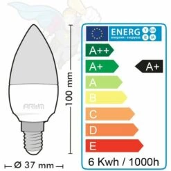 ARUM LIGHTING Lot De 2 Ampoules LED E14 C37 | Température De Couleur: Blanc Neutre 4000K -Pas Cher Ampoule LED Boutique 22965667 5