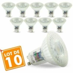 ARUM LIGHTING Lot De 10 Ampoules GU10 5W 420 Lm Equi. 50W | Température De Couleur: Blanc Froid 6000K