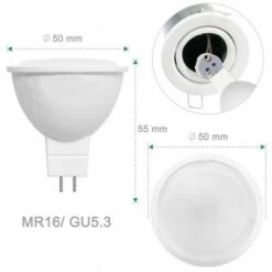 BARCELONA LED Ampoule LED GU5.3 / MR16 5W 12V 350lm | Blanc Neutre - Blanc Neutre 9 BARCELONA LED Ampoule LED GU5.3 / MR16 5W 12V 350lm | Blanc Neutre - Blanc Neutre -Pas Cher Ampoule LED Boutique 23436783 3