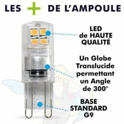 ARUM LIGHTING Lot De 3 Ampoules LED G9 1.9W Equivalent 20W | Température De Couleur: Blanc Neutre 4000K -Pas Cher Ampoule LED Boutique 24122252 3