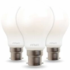 ARUM LIGHTING Lot De 3 Ampoules LED 7W Eq 60W Dépoli Standard B22 | Température De Couleur: Blanc Chaud 2700K