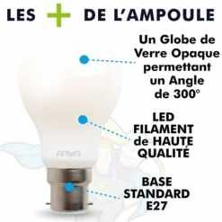 ARUM LIGHTING Lot De 3 Ampoules LED 7W Eq 60W Dépoli Standard B22 | Température De Couleur: Blanc Chaud 2700K -Pas Cher Ampoule LED Boutique 24122383 4