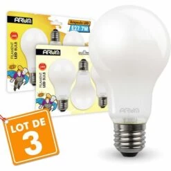 ARUM LIGHTING Lot De 3 Ampoules LED 7W Eq 60W Dépoli Standard E27 | Température De Couleur: Blanc Neutre 4000K -Pas Cher Ampoule LED Boutique 24122522 4