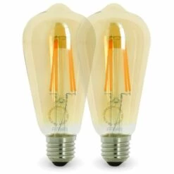 ARUM LIGHTING Lot De 2 Ampoules LED E27 4W ST64 2200K Type Edison | Température De Couleur: Blanc Chaud 2200K