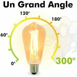 ARUM LIGHTING Lot De 2 Ampoules LED E27 4W ST64 2200K Type Edison | Température De Couleur: Blanc Chaud 2200K -Pas Cher Ampoule LED Boutique 24191898 4