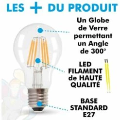 ARUM LIGHTING Lot De 3 Ampoules LED E27 11W 1521 Lm Eq 100W | Température De Couleur: Blanc Chaud 2700K -Pas Cher Ampoule LED Boutique 24331112 3