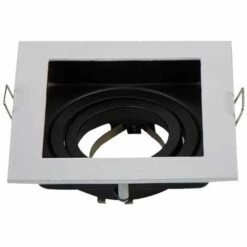V-TAC Plafond Carré Blanc GU10 Métal Réglable 15° Pour Spot LED - 3597