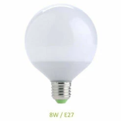 ECOLUX Ampoule E27 8W Globe G70 LED - Blanc Naturel 4200K