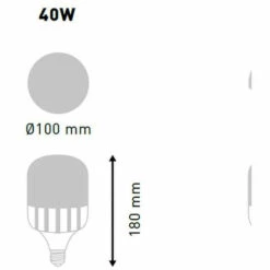 POLAR LIGHTING Ampoule LED 40W équivalent 250W E27 3600lm - Blanc Du Jour 5500K -Pas Cher Ampoule LED Boutique 26599083 2