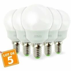 ARUM LIGHTING Lot De 5 Ampoules LED E14 5.5W P45 | Température De Couleur: Blanc Chaud 2700K