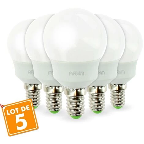 ARUM LIGHTING Lot De 5 Ampoules LED E14 5.5W P45 | Température De Couleur: Blanc Chaud 2700K 3 ARUM LIGHTING Lot De 5 Ampoules LED E14 5.5W P45 | Température De Couleur: Blanc Chaud 2700K