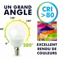 ARUM LIGHTING Lot De 5 Ampoules LED E14 5.5W P45 | Température De Couleur: Blanc Chaud 2700K 9 ARUM LIGHTING Lot De 5 Ampoules LED E14 5.5W P45 | Température De Couleur: Blanc Chaud 2700K -Pas Cher Ampoule LED Boutique 26711249 3