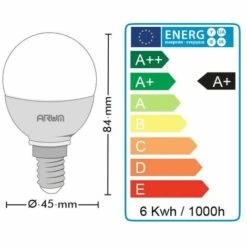 ARUM LIGHTING Lot De 5 Ampoules LED E14 5.5W P45 | Température De Couleur: Blanc Chaud 2700K 11 ARUM LIGHTING Lot De 5 Ampoules LED E14 5.5W P45 | Température De Couleur: Blanc Chaud 2700K -Pas Cher Ampoule LED Boutique 26711249 5