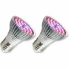 LITZEE Ampoule Horticole E27 LED Pour Plantes, 30W E27 Avec 40LED Lampe Plante à Spectre Complet, AC 85-265V, Lampe The Croissance Et Fleurs Intérieur Pour Jardin/Culture Hydroponique/Aquarium, Lot De 2 [Classe énergétique A+] -Pas Cher Ampoule LED Boutique 27181665 1