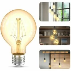 B.K.LICHT 3 Ampoules LED Edison Vintage G80 I E27, 4W, Blanc Chaud 2200K, Intensité Lumineuse 320lm, Ampoule Rétro à Filament -Pas Cher Ampoule LED Boutique 28271694 5