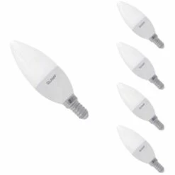 Ampoule E14 LED 8W 220V C37 180° (Pack De 5) - Blanc Froid 6000K - 8000K - SILAMP - Blanc Froid 6000K - 8000K