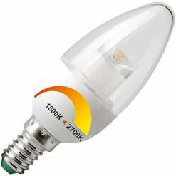 MEGAMAN _ AMPOULE _ DIM TO WARM / FLAMME CLAIRE / E14 / VARIATION DE 2700K A 1800K / 100-10% / 4W / 250LM / 25 000 HRS _MM05229