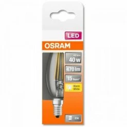 OSRAM Ampoule LED Flamme Clair Filament - 4 W 40 W - E14 - Blanc Chaud -Pas Cher Ampoule LED Boutique 29548436 2