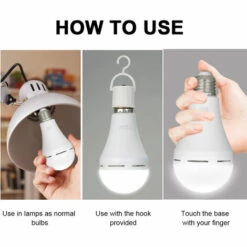 ASUPERMALL 1 Pieces Ampoule De Secours Rechargeable Multifonctionnelle 12W, Peut Accrocher Des Ampoules De Camping En Plein Air, Base E26 / E27, Ac100 ~ 240V -Pas Cher Ampoule LED Boutique 29981594 4