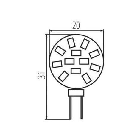 KANLUX Ampoule LED G4 1,2W JC équivalent à 9,6W - Blanc Naturel 4000K 4 KANLUX Ampoule LED G4 1,2W JC équivalent à 9,6W - Blanc Naturel 4000K – Image 2