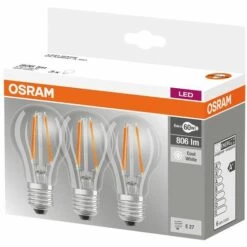 OSRAM / LEDVANCE Pack éco 3 Ampoules LED Osram E27 6,5W Verre Transparent | Blanc Neutre - Blanc Neutre -Pas Cher Ampoule LED Boutique 30154543 2