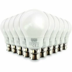 ARUM LIGHTING Lot De 10 Ampoules LED B22 9W Eq 60W 806lm | Température De Couleur: Blanc Chaud 2700K