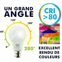 ARUM LIGHTING Lot De 10 Ampoules LED B22 9W Eq 60W 806lm | Température De Couleur: Blanc Chaud 2700K -Pas Cher Ampoule LED Boutique 31770289 3