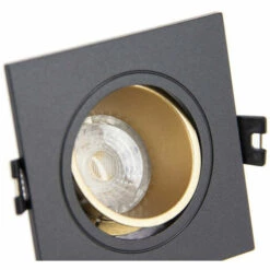 XANLITE - Spot GU10 50W 2700K Carré Orientable Noir Et Or IP20 - SP50CANO -Pas Cher Ampoule LED Boutique 31819515 4