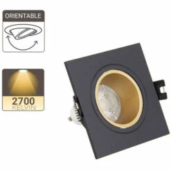 XANLITE - Spot GU10 50W 2700K Carré Orientable Noir Et Or IP20 - SP50CANO -Pas Cher Ampoule LED Boutique 31819515 5