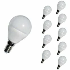 Ampoule E14 LED 6W 220V G45 240° (Pack De 10) - Blanc Chaud 2300K - 3500K - SILAMP - Blanc Chaud 2300K - 3500K
