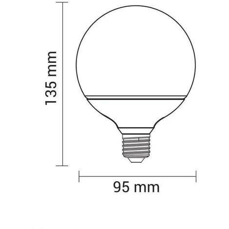 OPTONICA Ampoule LED Dimmable E27 G95 12W équivalent à 96W - Blanc Chaud 2700K 4 OPTONICA Ampoule LED Dimmable E27 G95 12W équivalent à 96W - Blanc Chaud 2700K – Image 2