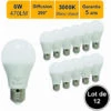 LUTECE-ARC Lot De 12 Ampoules LED E27 6W 470Lm 3000K - Garantie 5 Ans -Pas Cher Ampoule LED Boutique 32948296 1