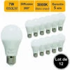 LUTECE-ARC Lot De 12 Ampoules LED E27 7W 650Lm 3000K - Garantie 5 Ans -Pas Cher Ampoule LED Boutique 32948297 1