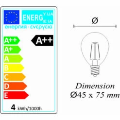 LUTECE-ARC Lot De 12 Ampoules LED Filament E14 4W 470Lm 2700K - Garantie 2 Ans -Pas Cher Ampoule LED Boutique 32948299 4