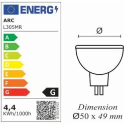 LUTECE-ARC Lot De 10 Ampoules LED GU5.3 (MR16) 5W - 120° - 400Lm 3000K - Garantie 5 Ans 8 LUTECE-ARC Lot De 10 Ampoules LED GU5.3 (MR16) 5W - 120° - 400Lm 3000K - Garantie 5 Ans -Pas Cher Ampoule LED Boutique 32948314 4