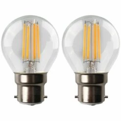 ARUM LIGHTING Lot De 2 Ampoules LED 4W B22 LED G45 | Température De Couleur: Blanc Chaud 2700K
