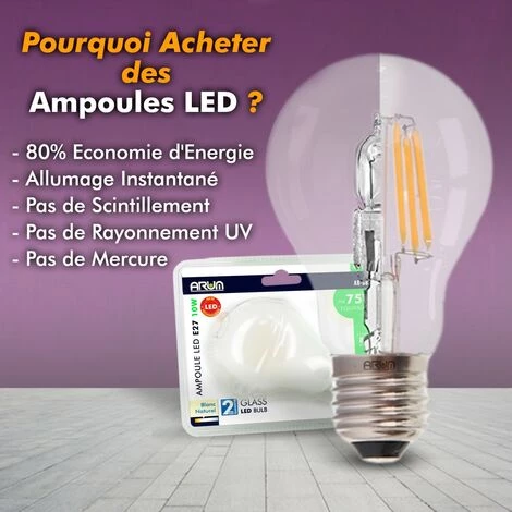 ECLAIRAGE DESIGN Lot De 10 Ampoules LED GU10 5W Eq. 40W 6000K Blanc Froid 6 ECLAIRAGE DESIGN Lot De 10 Ampoules LED GU10 5W Eq. 40W 6000K Blanc Froid – Image 4