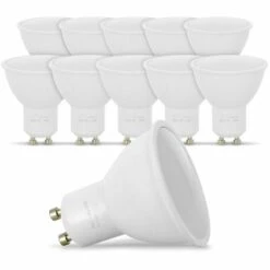 ECLAIRAGE DESIGN Lot De 10 Ampoules LED GU10 5W Eq. 40W Blanc Chaud