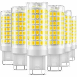 AIDUCHO Ampoule LED G9, No Flicker 5W LED Lampes Blanc Froid 6000K, 530LM, Économie D'énergie Equivalente 48W Halogène Lumière, 360 Degrés Angle, AC220-240V - Pack De 6