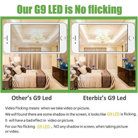 AIDUCHO Ampoule LED G9, No Flicker 5W LED Lampes Blanc Chaud 3000K, 650LM, Économie D'énergie Equivalente 48W Halogène Lumière, 360 Degrés Angle, AC220-240V - Pack De 6 5 AIDUCHO Ampoule LED G9, No Flicker 5W LED Lampes Blanc Chaud 3000K, 650LM, Économie D'énergie Equivalente 48W Halogène Lumière, 360 Degrés Angle, AC220-240V - Pack De 6 – Image 3