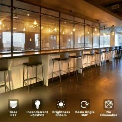 Triomphe Ampoule LED Filament E27 8W, équivalent à Une Ampoule Halogène 60W, 806Lm 2700K Blanc Chaud, Ampoule LED Rétro, Non Dimmable, Pack De 12 Pièces -Pas Cher Ampoule LED Boutique 34717112 3