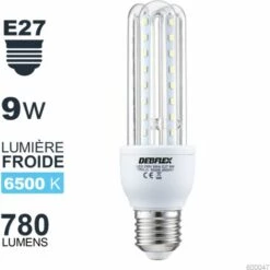 DEBFLEX AMPOULE LED 3U T3 E27 9W 6500K 780LM -Pas Cher Ampoule LED Boutique 34727616 2