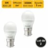 LUTECE-ARC Lot De 2 Ampoules LED B22 8W 806Lm 3000K - Garantie 5 Ans -Pas Cher Ampoule LED Boutique 36031948 1
